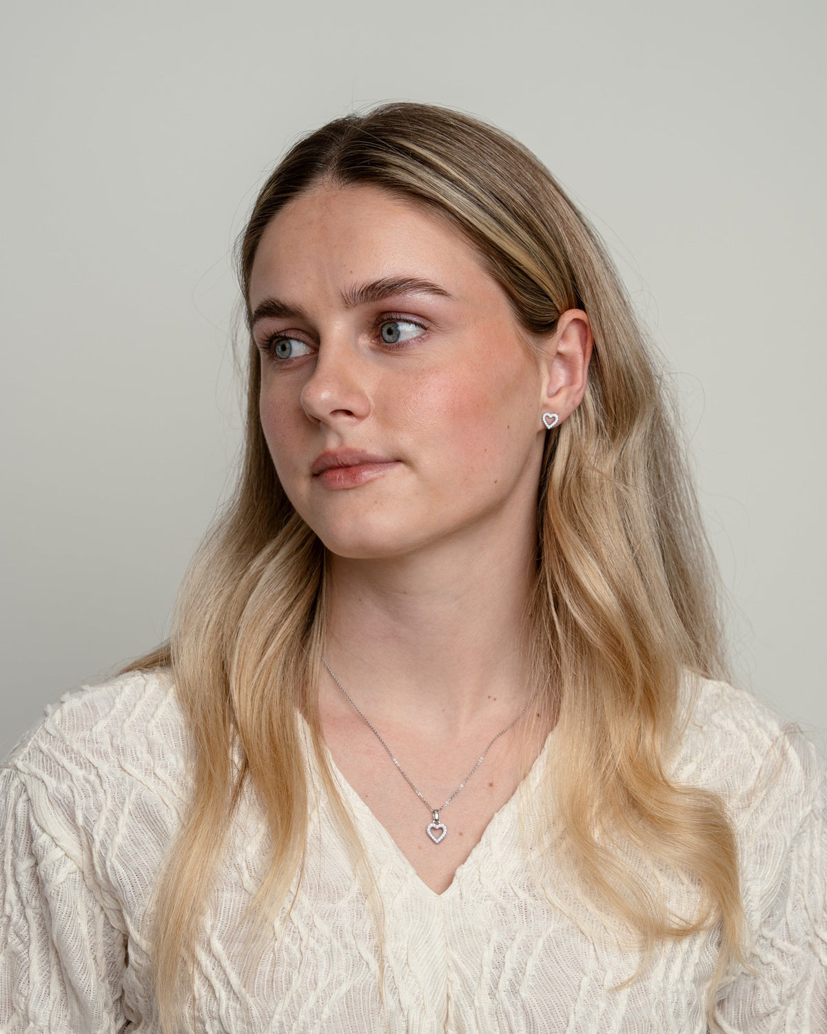 Christina Shimmery Heart vedhæng i sølv – billede 5