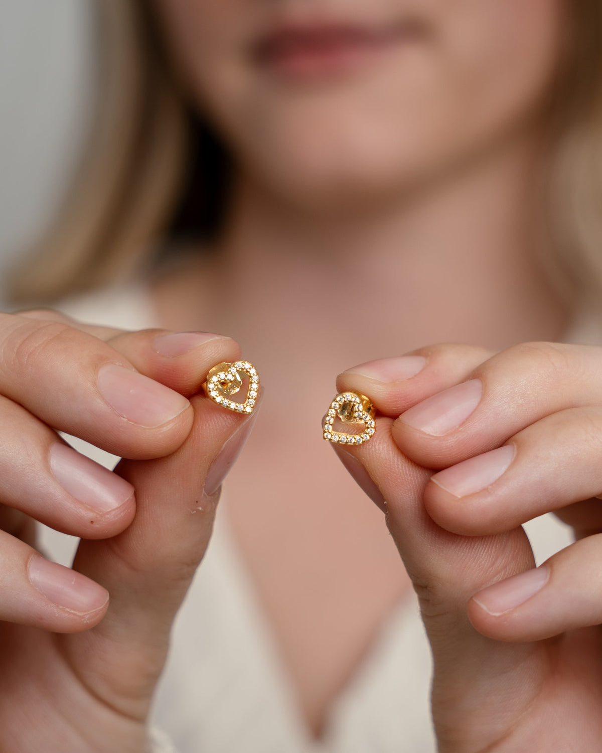 Christina Shimmery Heart smykkesæt i forgyldt sølv – model 685-MOR2025-G – billede 3