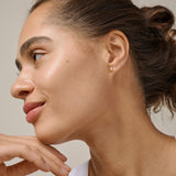 Enamel - Organic Leaf - 18kt forgyldt sølv ørestikker- Model: E409G