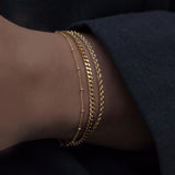 Jeberg Jewellery - Sølv Nelly armbånd - Model: 4500-SAT-17-G