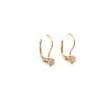 14 kt. Rødguld ørehænger med diamant 0,18 ct w/si - Model: 10-22149