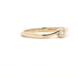 14 kt. guld diamantring med diamant, 0,09ct tw/si - Model: 40-22632