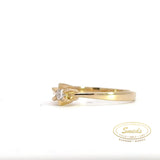 14KT. GULD RING MED DIAMANT 0,10CT TW/SI - Model: 40-22564