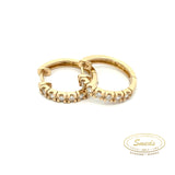 14 kt. Guld creol med diamant, i alt: 0,25 ct. tw/si - Model: 10-22123