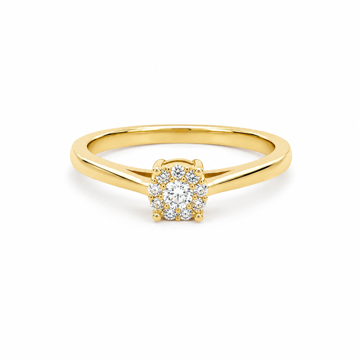 14kt Ring med diamant 0,14 ct w/si - 40-22623