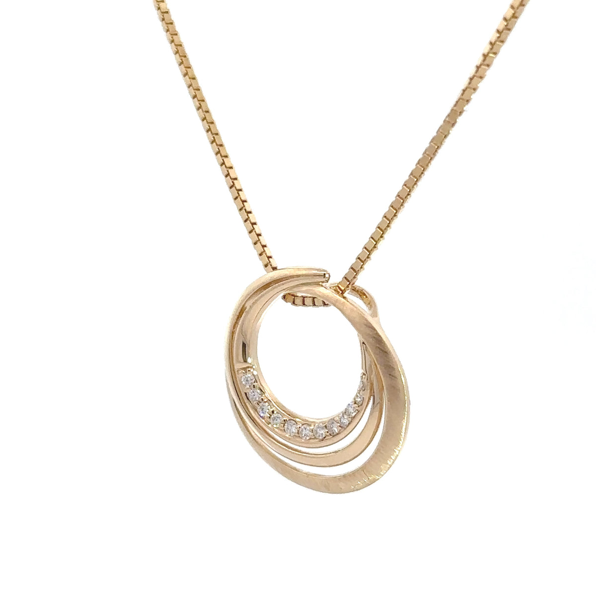14 kt. Guld diamant vedhæng - m. 0,07ct tw/si brillant - 20-22146