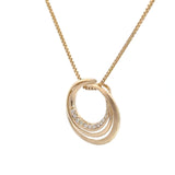 14 kt. Guld diamant vedhæng - m. 0,07ct tw/si brillant - 20-22146