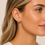 14 kt. Guld ørestik med diamant 0,05 - Model: 10-22177