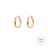 14 kt. guld klap creol, 18 mm - Model: 10-22172