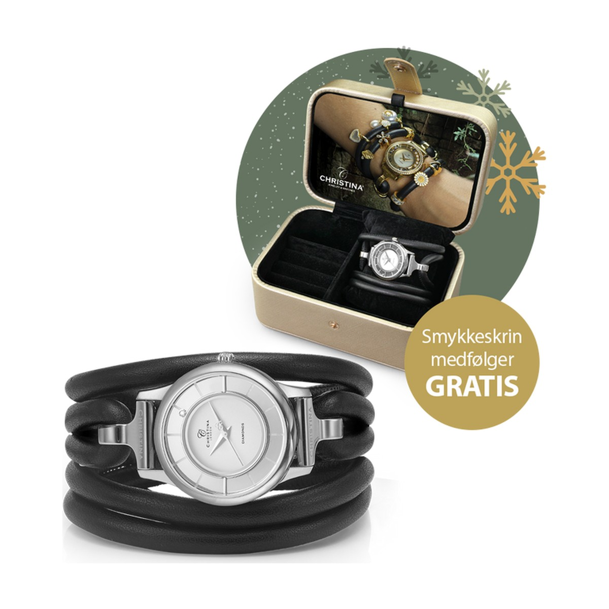 Christina Classic Celebrate dameur i stål – model 645-SW6-CELEBRATE