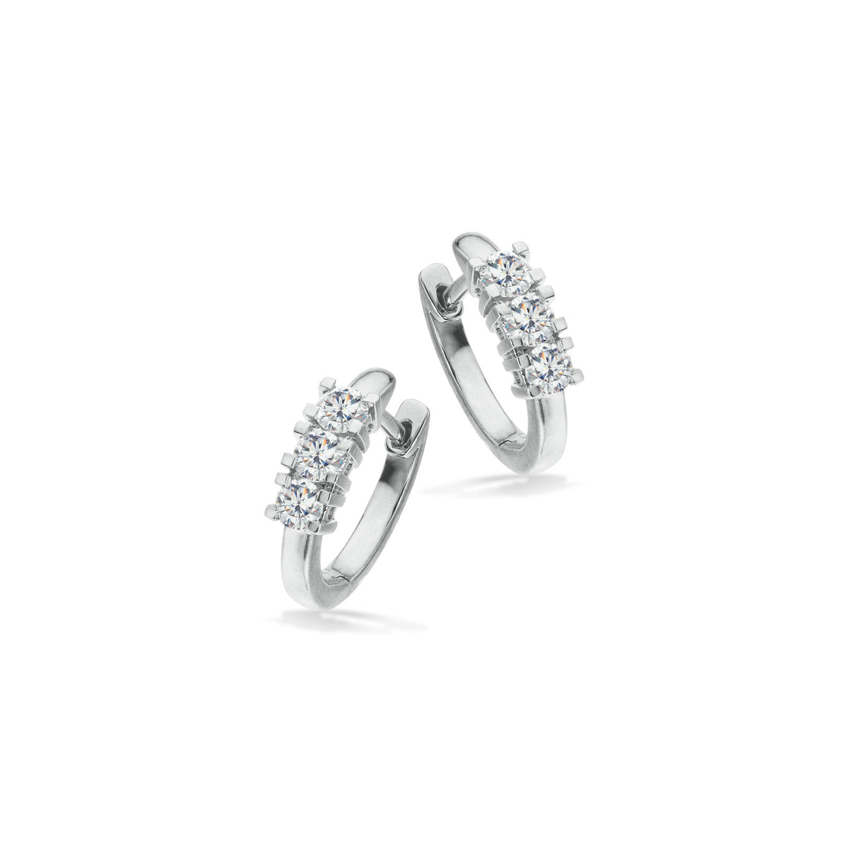 Kleopatra clip-creoler hvidguld 0,42 H-W/SI 14 kt - Model: 1166,42