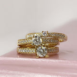 Kleopatra Queen ring rødguld 0,30 + 0,13 H-W/SI 14 kt - Model: 7535,43