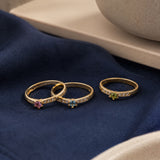 Vida Darling ring rødguld 0,10 blå topas + 0,04H-W/P1 14 kt - Model: 7825,10BT