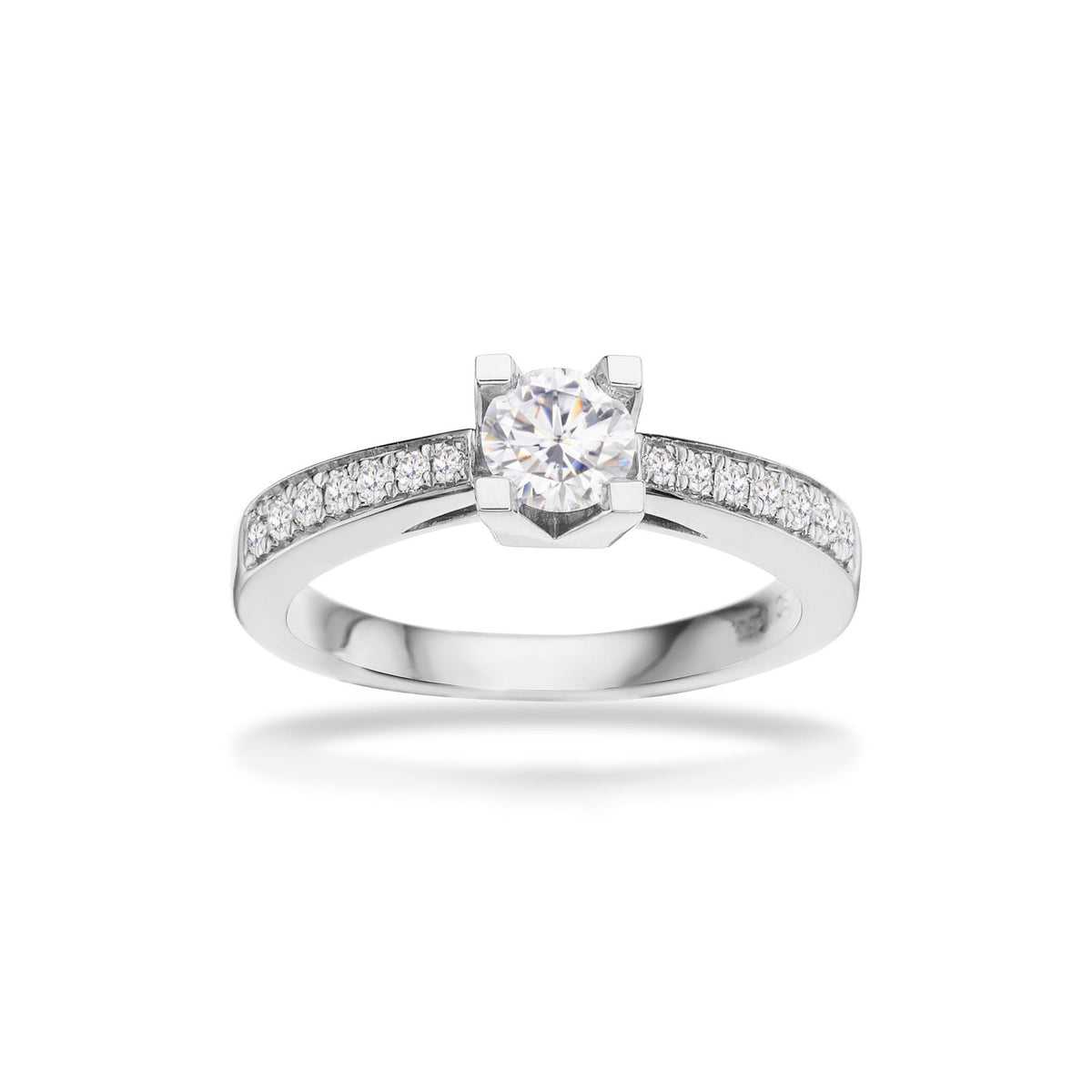 Kleopatra Queen ring hvidguld 0,40 + 0,13 H-W/SI 14 kt - Model: 7536,53