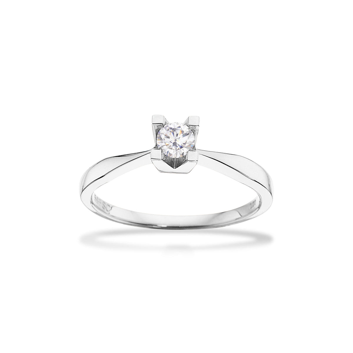 Kleopatra ring hvidguld 0,20 H-W/SI 8 kt - Model: 7134,20