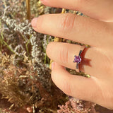 Kleopatra ring hvidguld 0,40 pink safir 4 kt - Model: 7136,40P