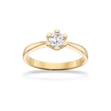 Vida ring rødguld 0,40 H-W/P1 14 kt - Model: 7815,40