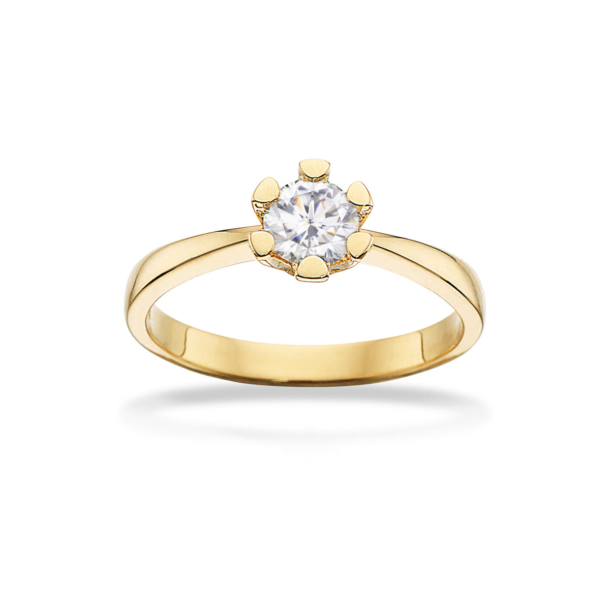 Vida ring rødguld 0,50 H-W/P1 14 kt - Model: 7815,50