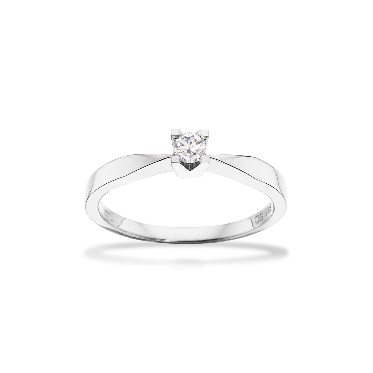 Kleopatra ring hvidguld 0,10 H-W/SI 8 kt - Model: 7134,10