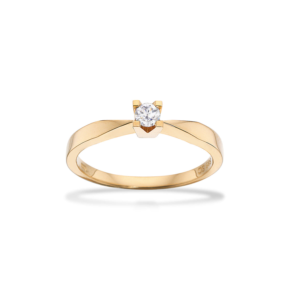 Kleopatra ring rødguld 0,10 H-W/SI 8 kt - Model: 7133,10