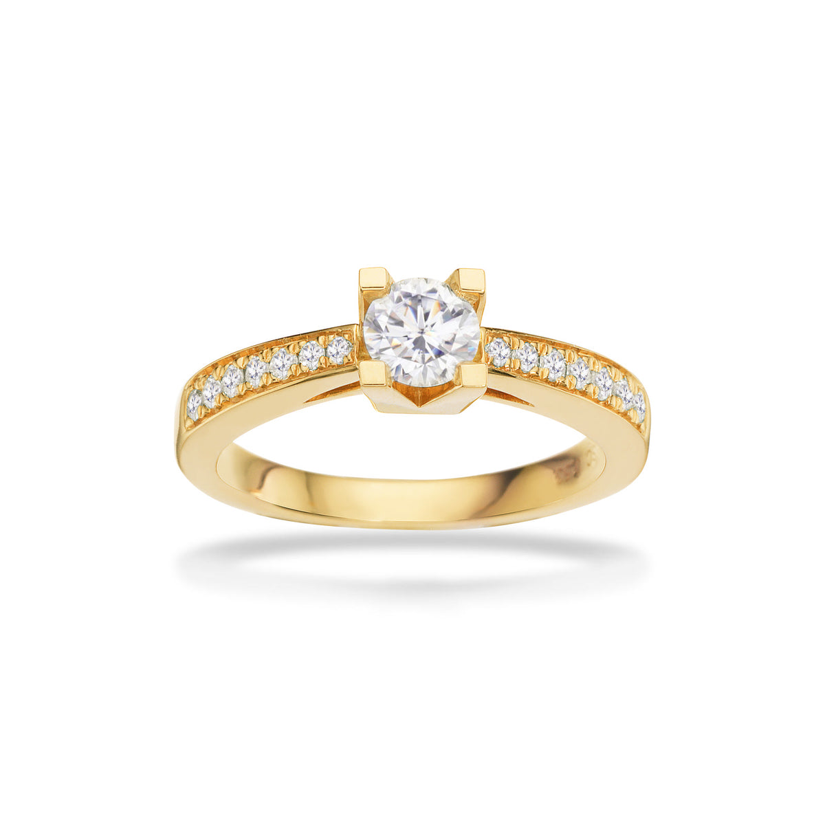 Kleopatra Queen ring rødguld 0,40 + 0,13 H-W/SI 14 kt - Model: 7535,53