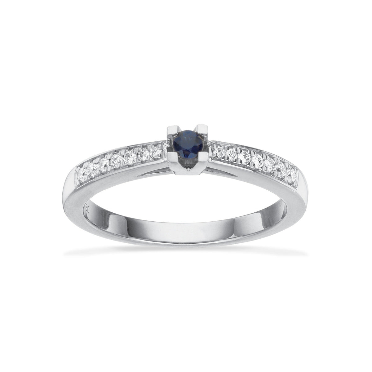 Kleopatra Queen ring hvidguld safir + 0,12 H-W/SI 14 kt - Model: 7536,12SA