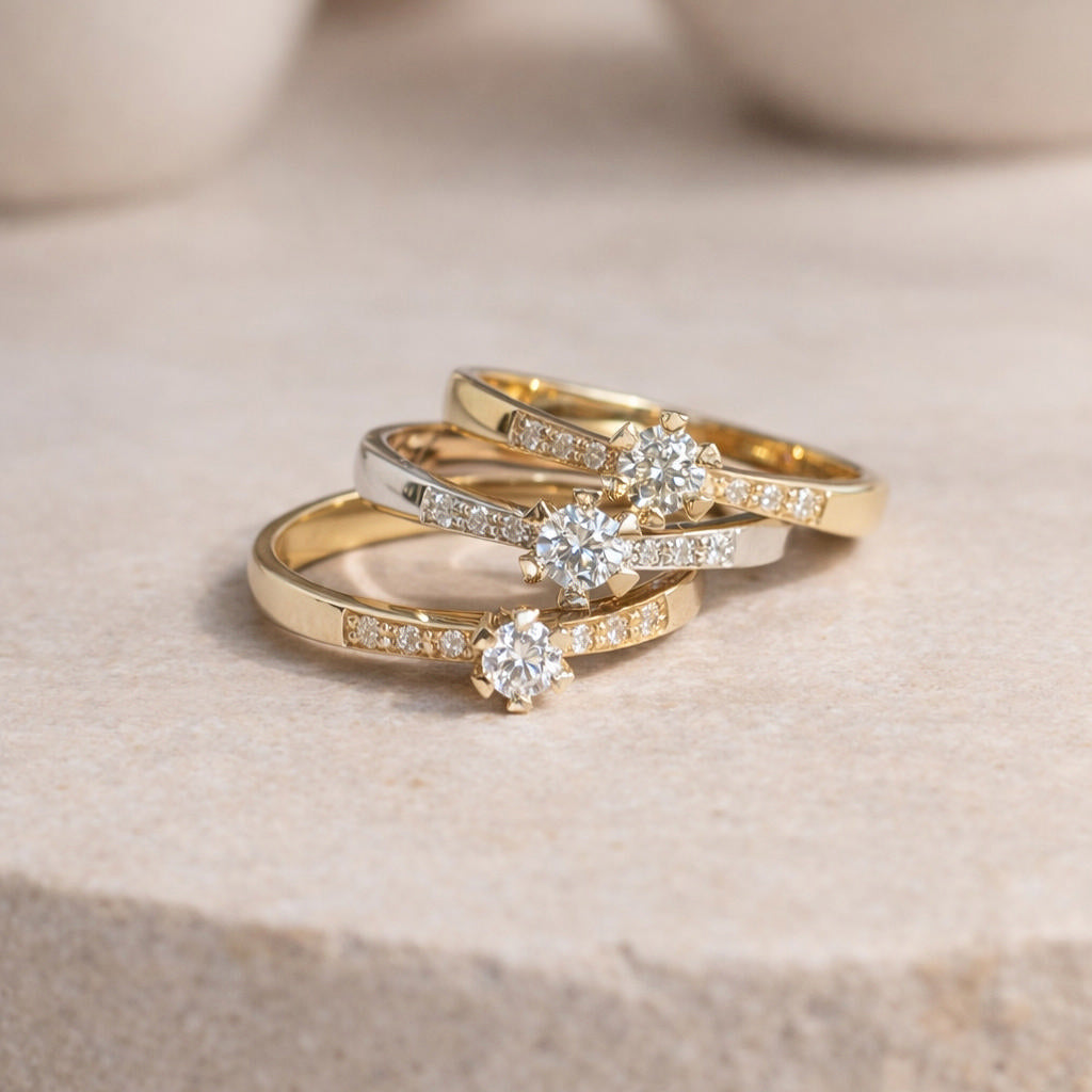 Vida Darling ring hvidguld 0,15 + 0,04 H-W/P1 8 kt - Model: 7824,19