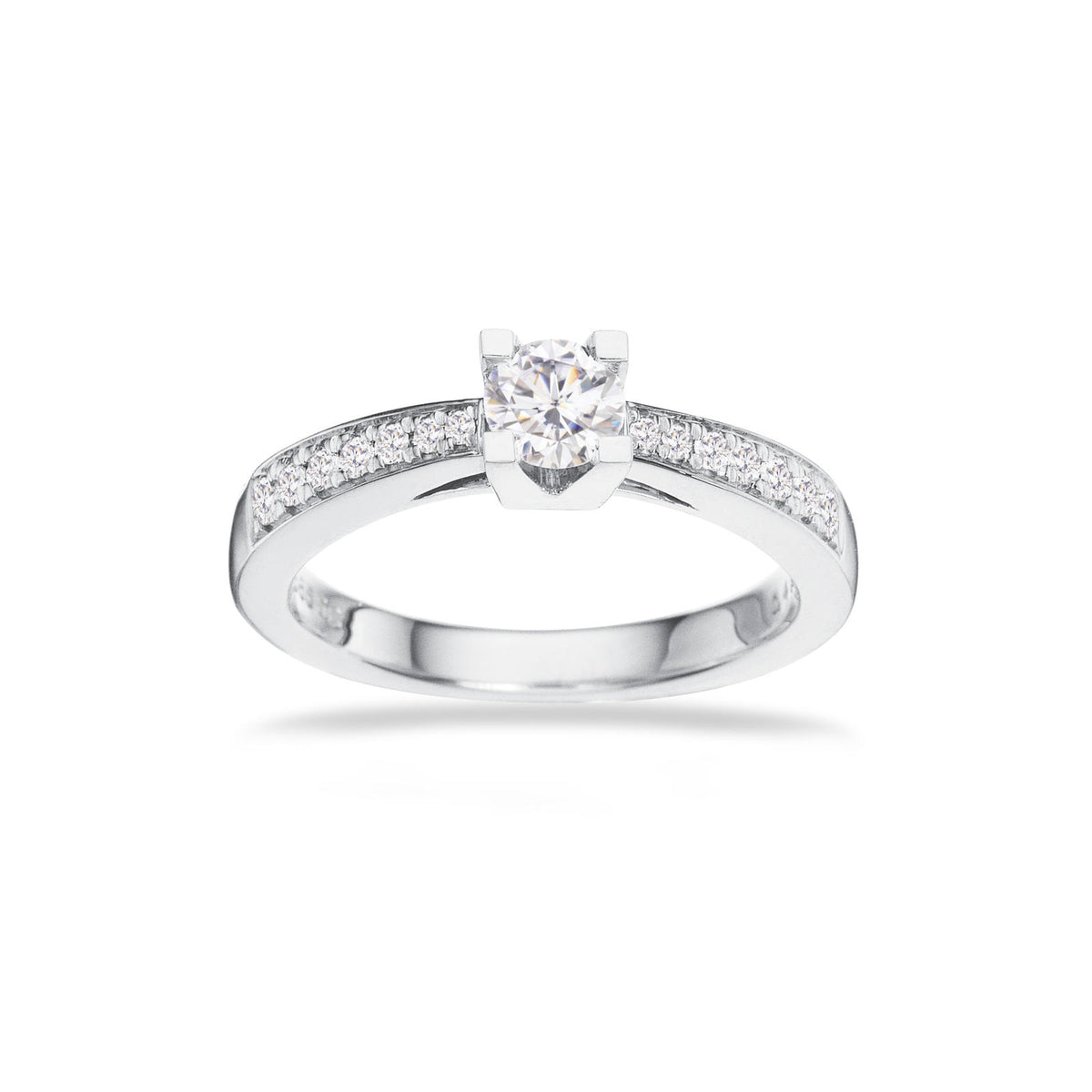 Kleopatra Queen ring hvidguld 0,30 + 0,13 H-W/SI 14 kt - Model: 7536,43