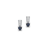 Kleopatra Queen ørestikker hvidguld safir + 0,03 H-W/SI 14 kt - Model: 1536,03SA