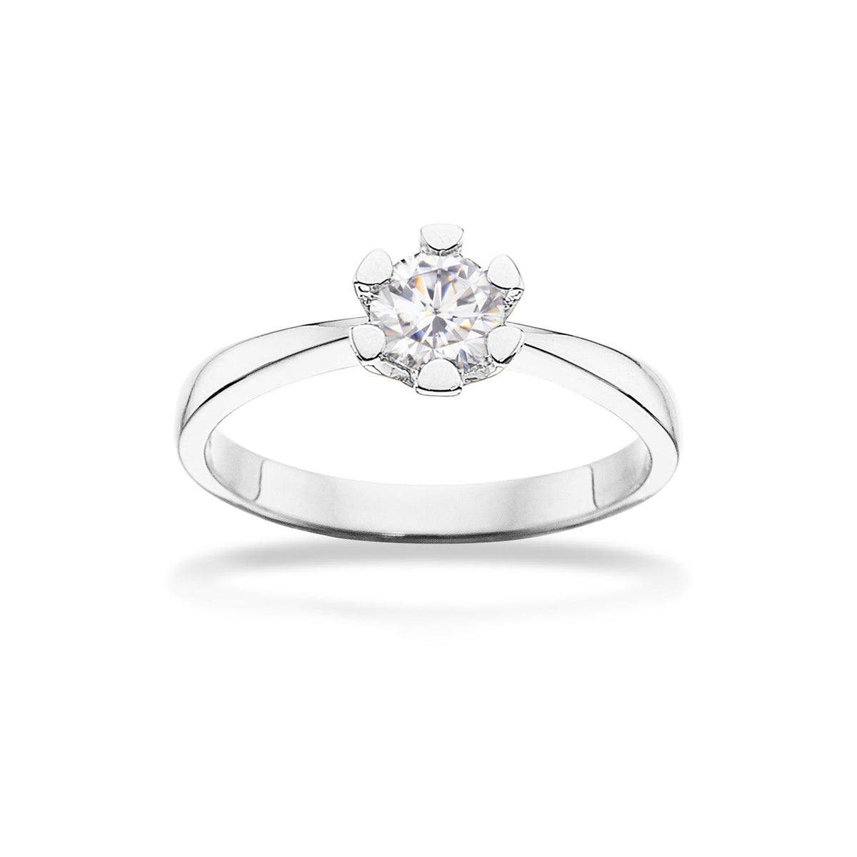 Vida ring hvidguld 0,50 H-W/P1 14 kt - Model: 7816,50
