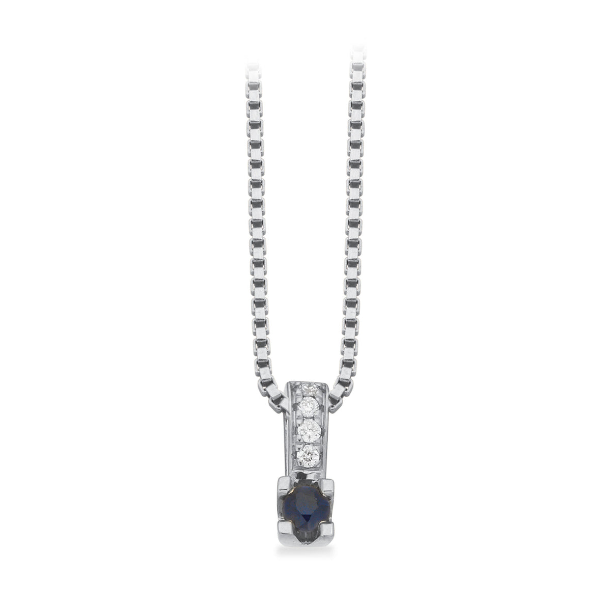 Kleopatra Queen vedhæng hvidguld safir + 0,02 H-W/SI 14 kt - Model: 2536,02SA