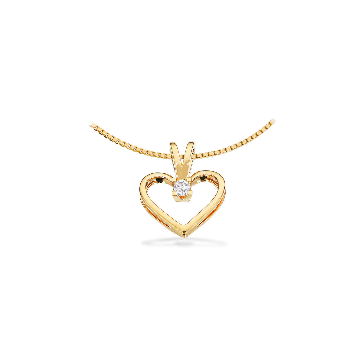Kleopatra hjertevedhæng rødguld 0,05 H-W/SI 8 kt - Model: 2123,05