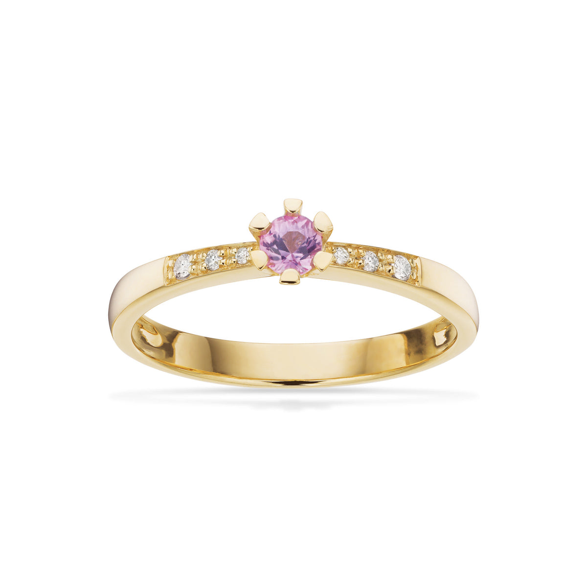 Vida Darling ring rødguld 0,10 pink safir + 0,04H-W/P1 14 kt - Model: 7825,10PS
