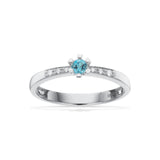 Vida Darling ring hvidguld 0,10 blå topas + 0,04H-W/P1 8 kt - Model: 7824,10BT