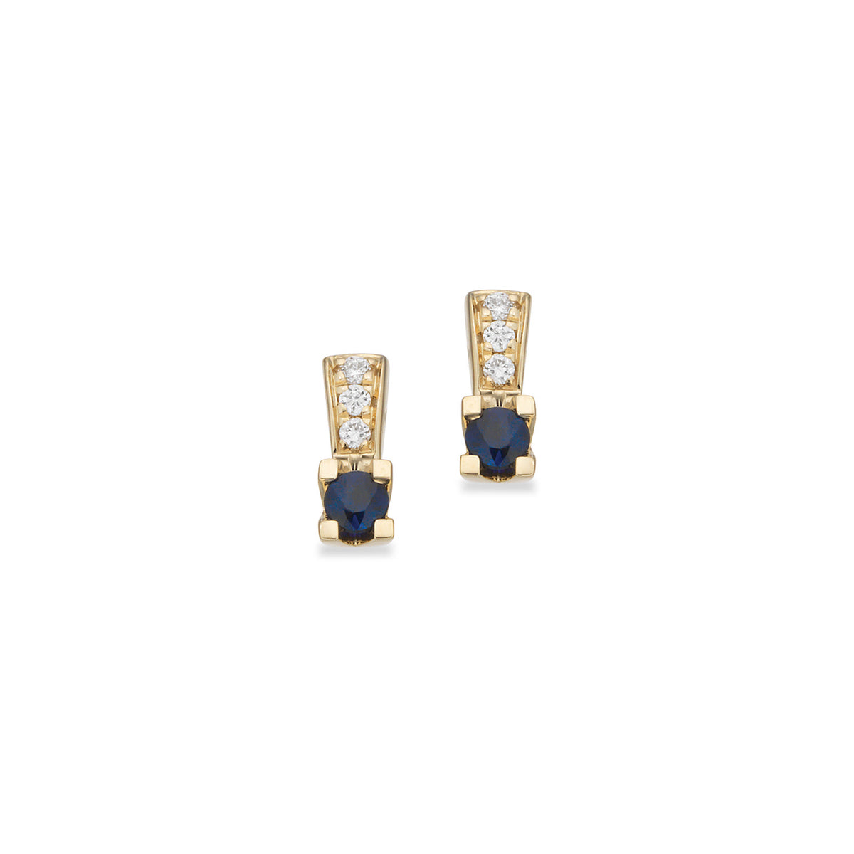 Kleopatra Queen ørestikker rødguld safir + 0,03 H-W/SI 14 kt - Model: 1535,03SA