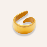 Sintridou - Ring med blank overflade i forgyldt stål - Model: ST710001