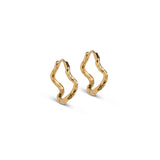 Enamel - Forgyldt Holly Large, hoops - Model: E311GM