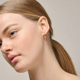 Enamel - Forgyldt sølv Lola Bold Rainbow ørering med emalje - Model: E424G-Rainbow
