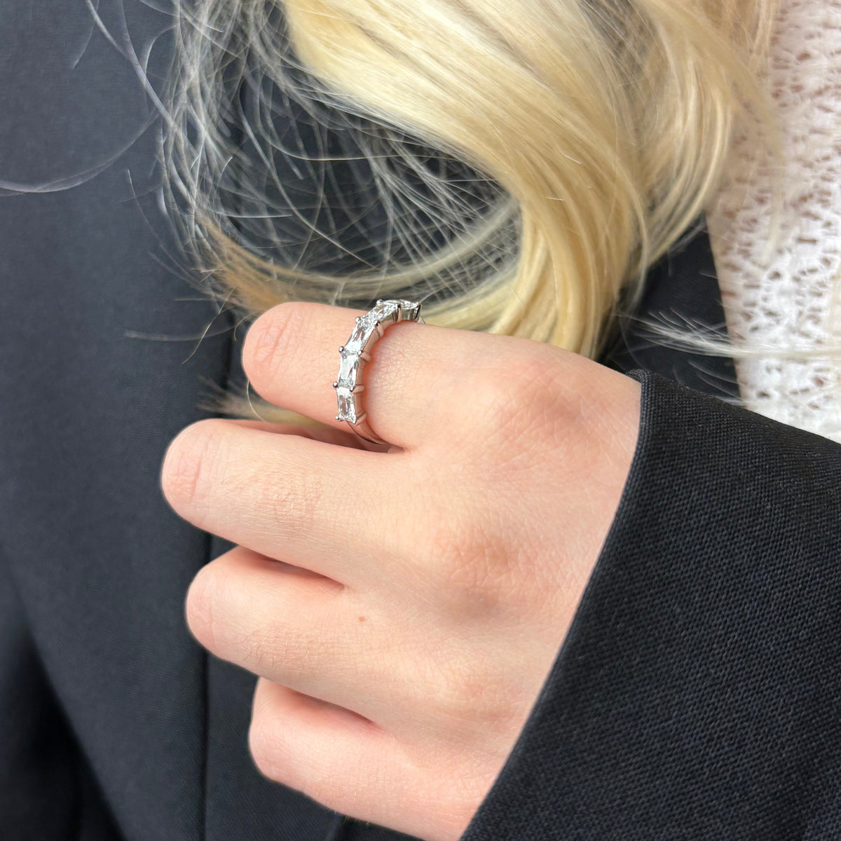 Christina White Baguette ring i sølv – model 800-9.1.A – billede 5