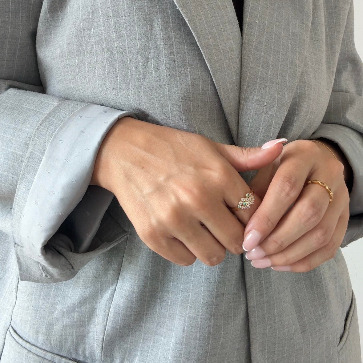 Christina Colourful Champagne ring i forgyldt sølv – model 800-4.10.B – billede 2