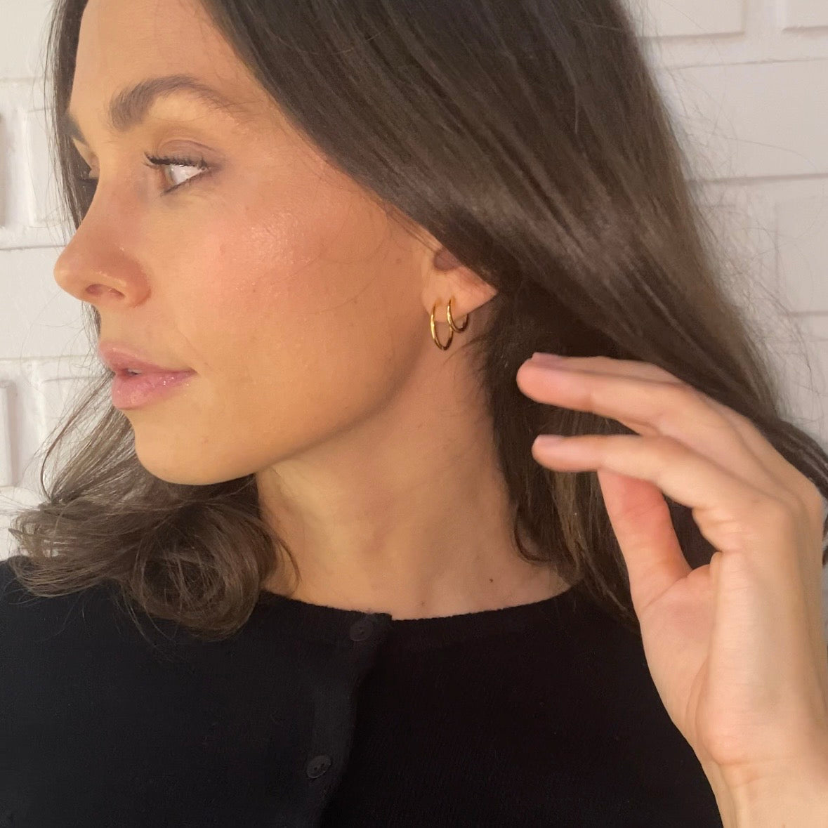 Christina Shiny ørehængere i forgyldt sølv – model 670-G58 – billede 3