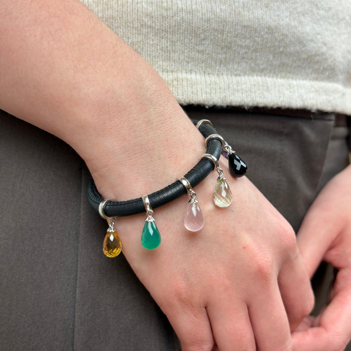 Christina Black Onyx drop charm i sølv – model 610-S01BLACK – billede 2