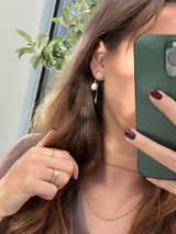 Jeberg Jewellery - Forgyldt - BAROQUE Pearl ørekæde - Model: 52040