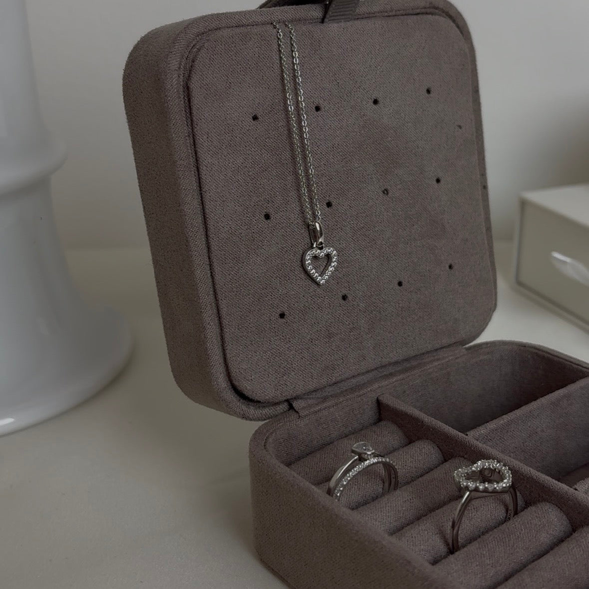 Christina Shimmery Heart vedhæng i sølv – billede 6