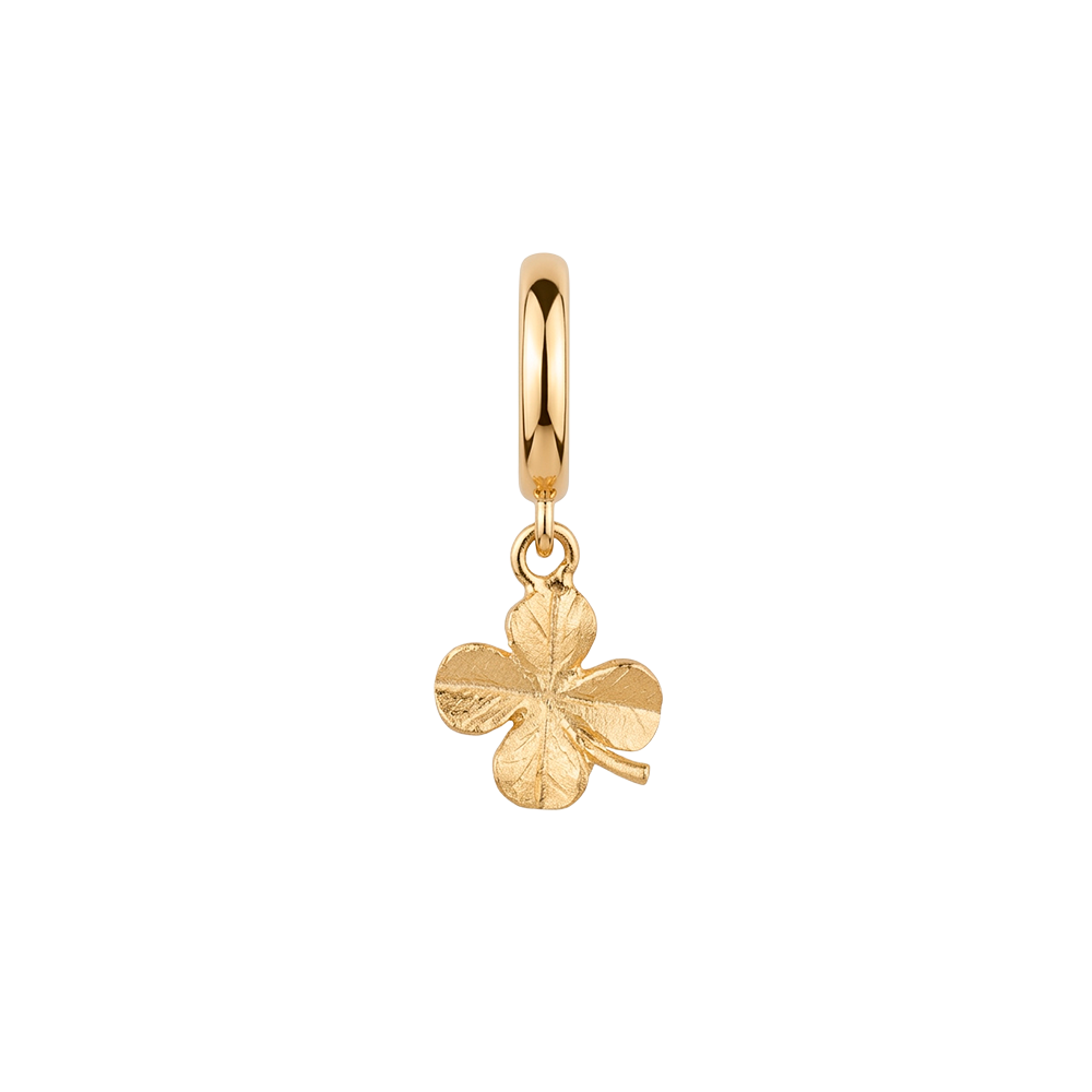 Christina Jewelry - Kløver forgyldt charm 6 mm, forgyldt sølv - Model: 610-G151