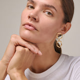 Enamel - MIRIAM ørehænger, forgyldt - Model: E407G
