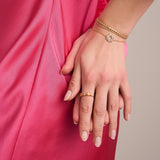 SIF JAKOBS - ELLERA armbånd, forgyldt - Model: B2869N-CHCZ-YG