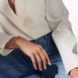 SIF JAKOBS - Ring Carrara, Forgyldt sølv - MODEL: R2476-CZ-YG