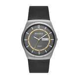 Skagen - Titanium herre ur med grå skive og sort læderrem - Modelnr.: SKW6907