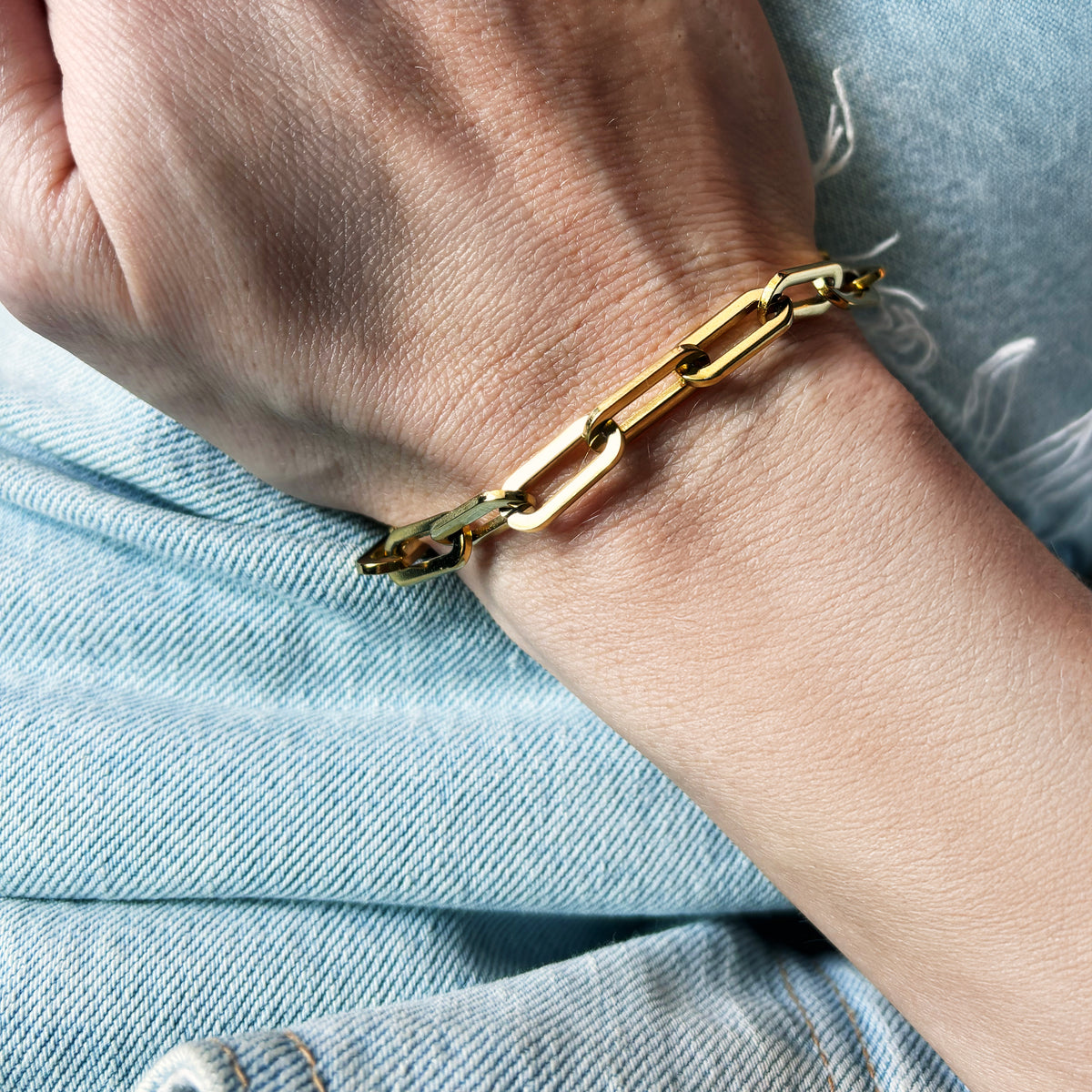 Scrouples - Armbånd, forgyldt stål, link - Model: ST30016A,M